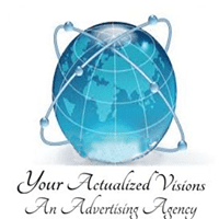 Advertising agency logo with globe design.